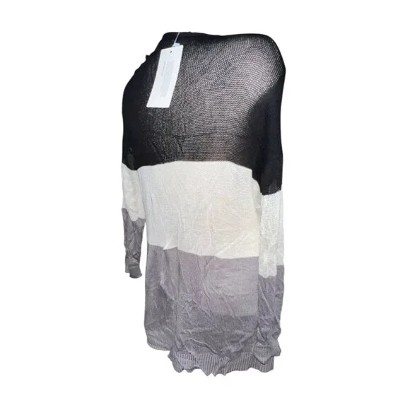 BloomChic Open Front Lightweight Color Block Cardigan Sz 12 (Large) Womens Pocke - Picture 5 of 11